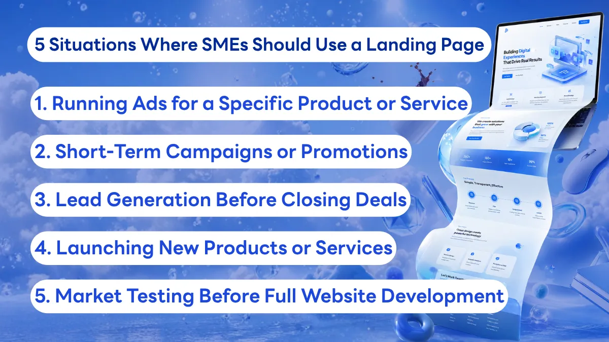 5 Situations Where SMEs Should Use a Landing Page