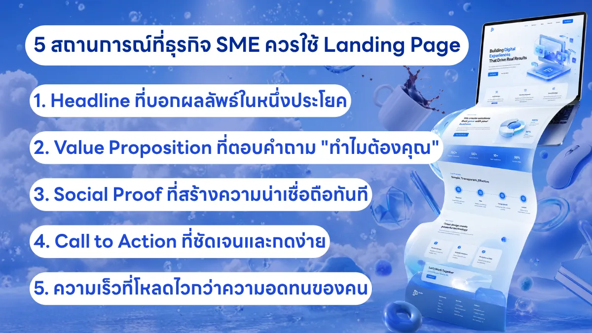 5 สถานการณ์ที่ธุรกิจ SME ควรใช้ Landing Page
