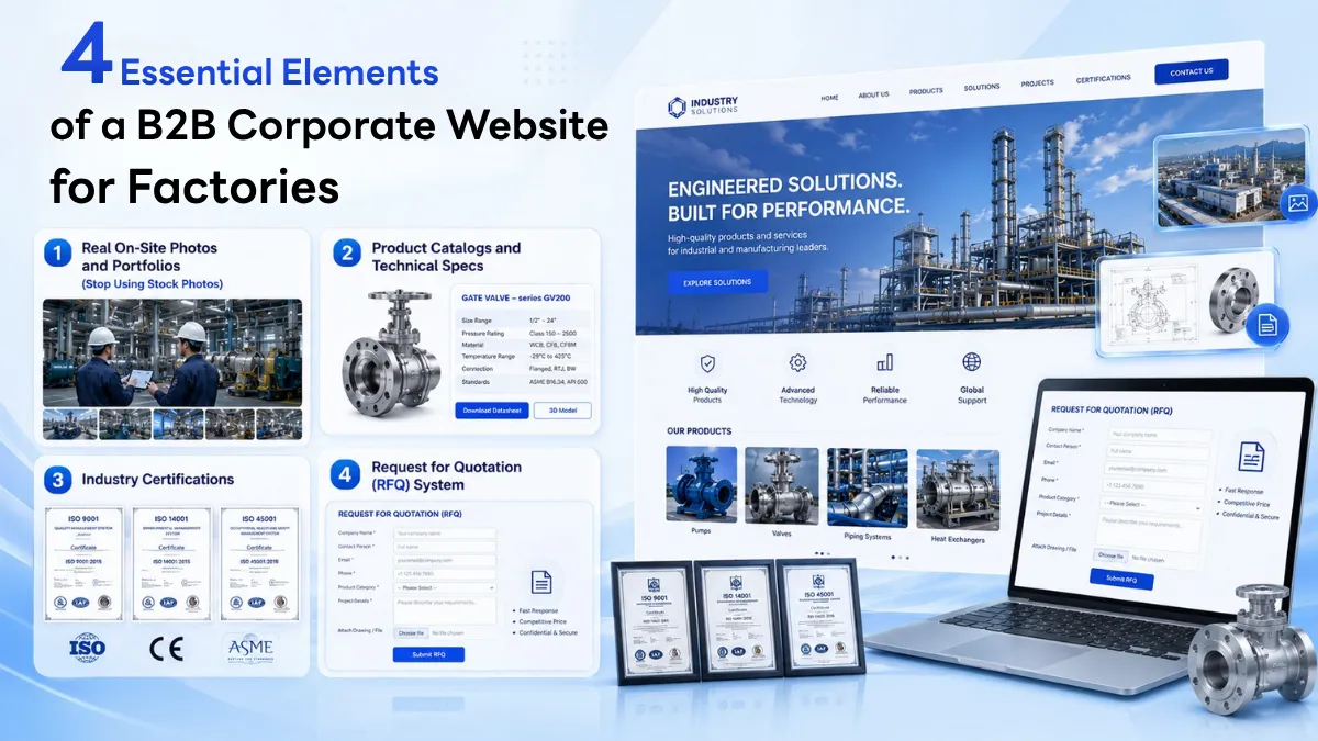 4 Essential Elements of a B2B Corporate Website for Factories