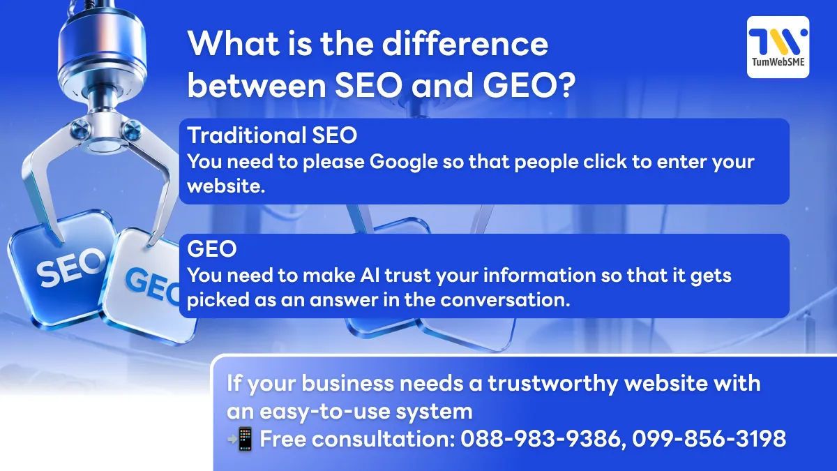 What is the difference between SEO and GEO?